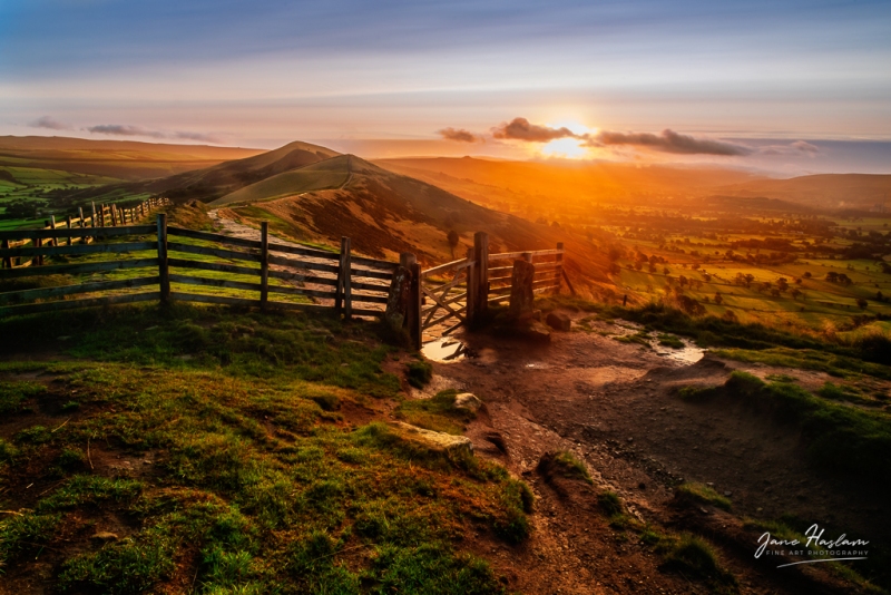 Sunrise in the Peak District, Derbyshire, England